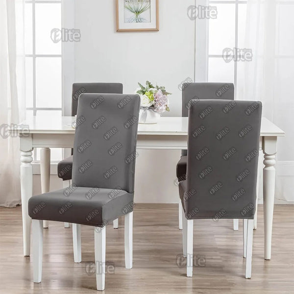 Grey – Flexible Jersey Cotton Chair Covers