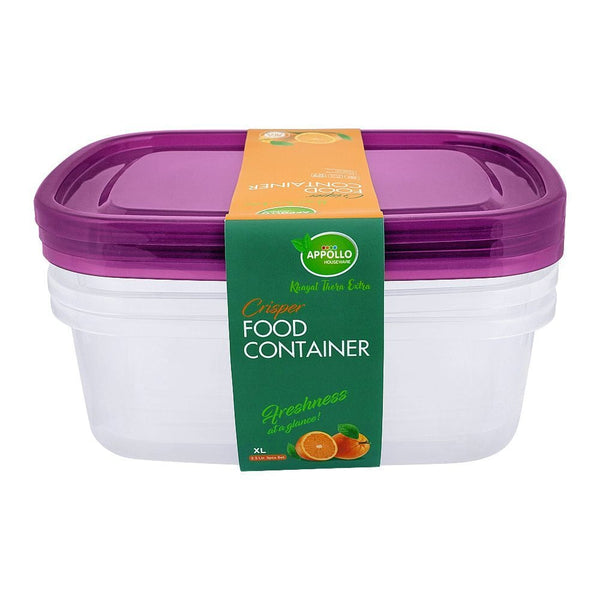 Crisper Food Container / Food Storage Boxes in Rectangle Shaped In purple Color ( Large)