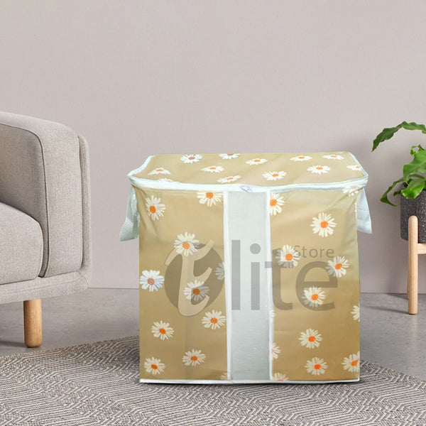 120 & 110 GSM Non Woven Storage Bag In Floral Print (Skin)